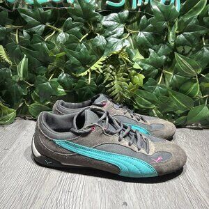 Vintage Puma Speed Cat Lace Up Gray Blue Pink Suede Sneakers Women’s 9 Y2K
